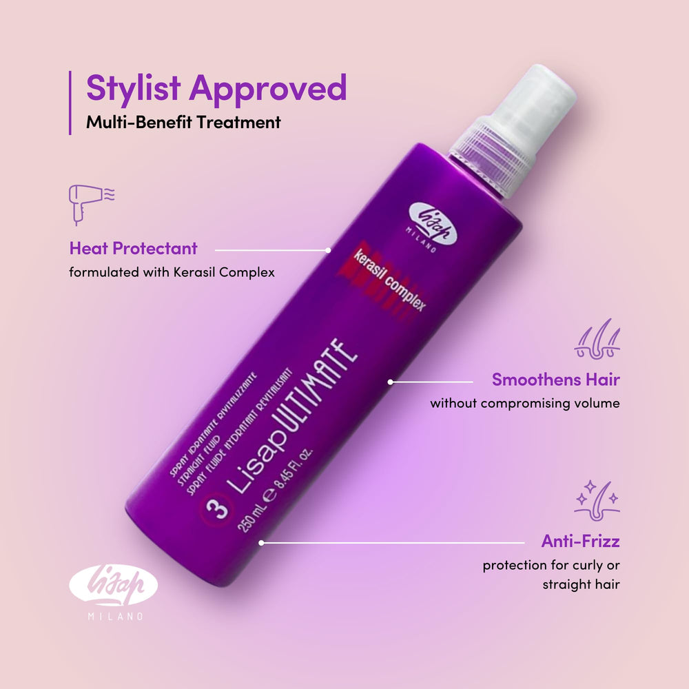 Lisap Heat Protectant close-up of frizz-free shiny hair