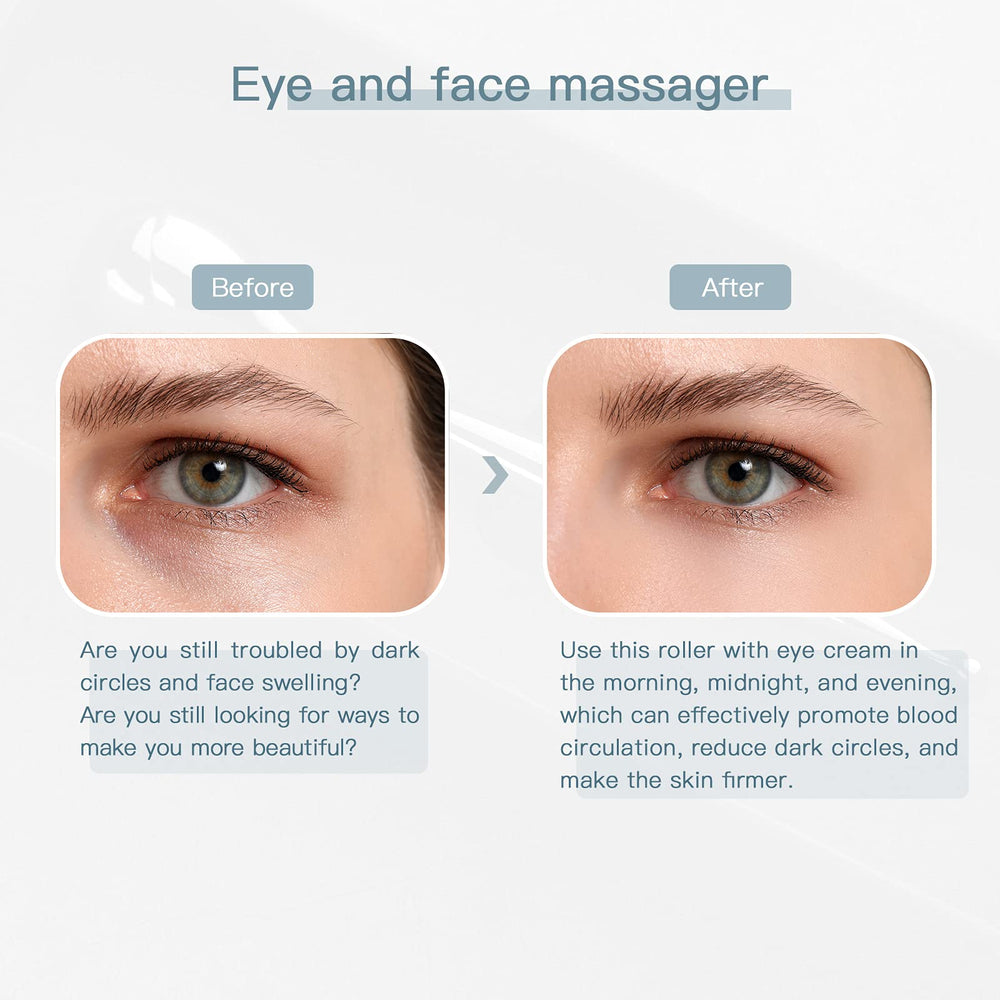 LISAPACK facial massager bridge-of-nose and eye corners image indicating improved circulation possibilities.