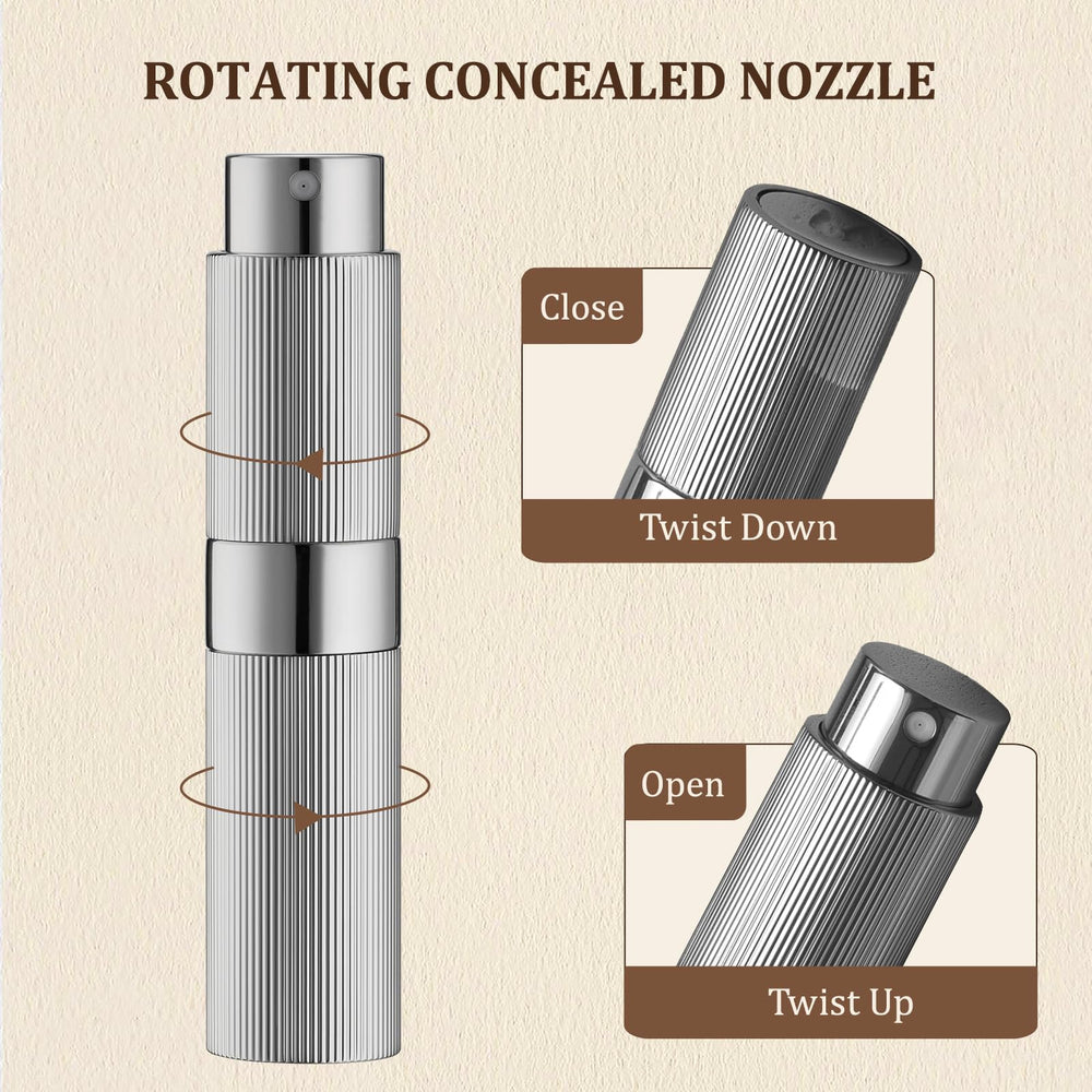 LISAPACK perfume travel atomizer fill kit funnel and dropper included for easy decant.