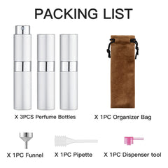 LISAPACK portable perfume spray bottle in handbag for convenient scent touch-ups.