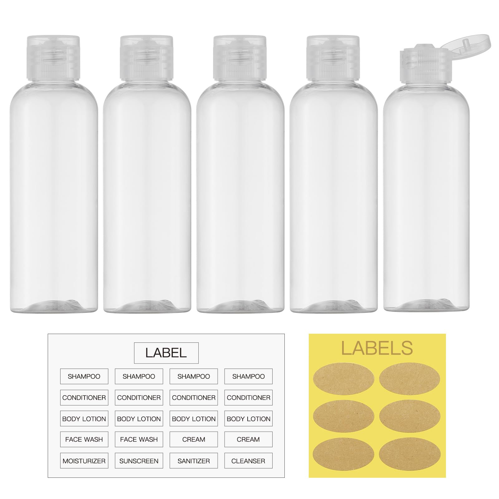 LISAPACK bottles include labels to identify contents quickly.