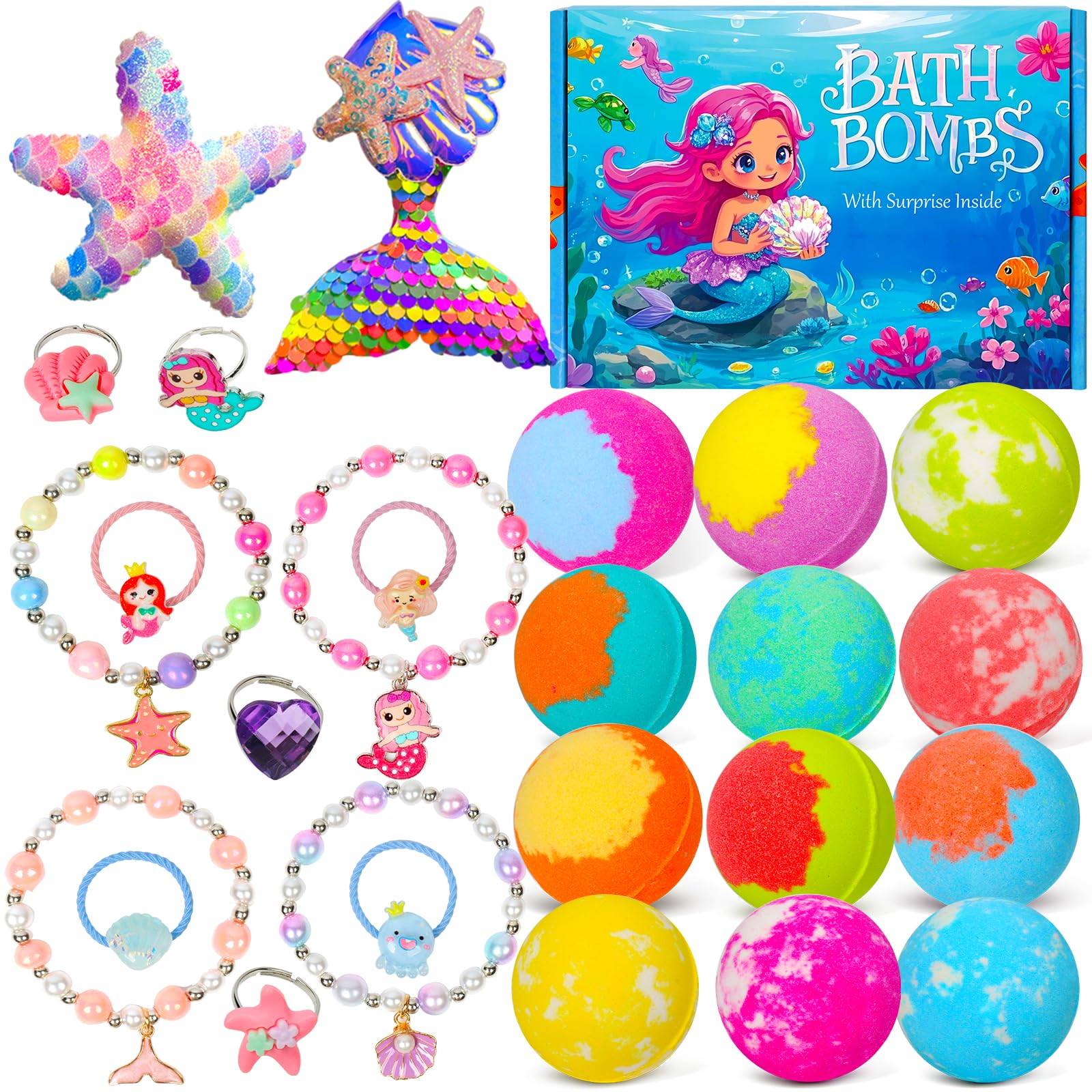 Lisotera bath bomb with jewelry inside reveals a surprise during bath time