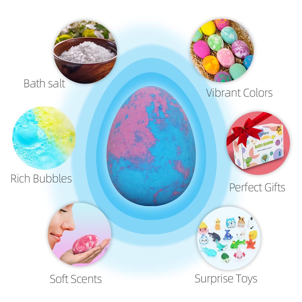 Lisotera bath bombs fizz close-up showing vibrant color and toy reveal.