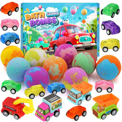 Lisotera pull-back cars emerge as bombs fizz for playful tub adventures