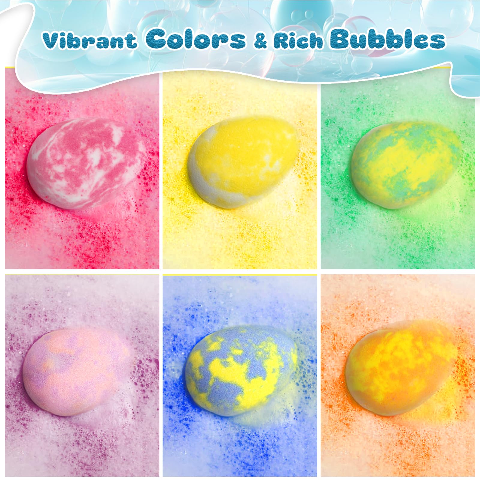 Lisotera bubble bath fizzers create color and bubbles for joyful bath play.