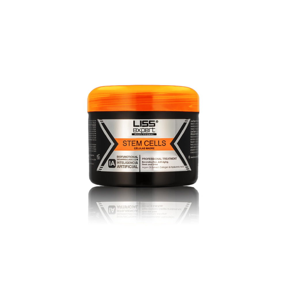 Liss Expert Stem Cells Smoothing Treatment bottle showing frizz control and shine