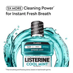 Listerine back label with directions and ingredients clearly visible for safe use
