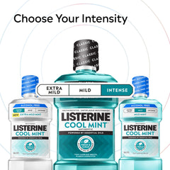 Close-up of Listerine liquid texture highlighting minty clarity and antiseptic strength