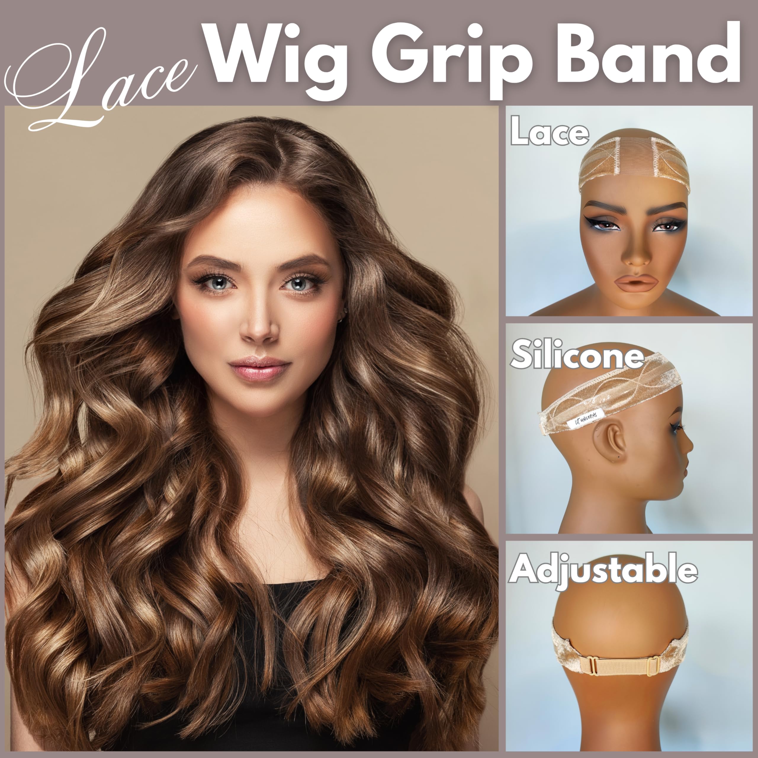 LIT UNICORNS All-day Wear Wig Band in use keeps wig in place during activities.