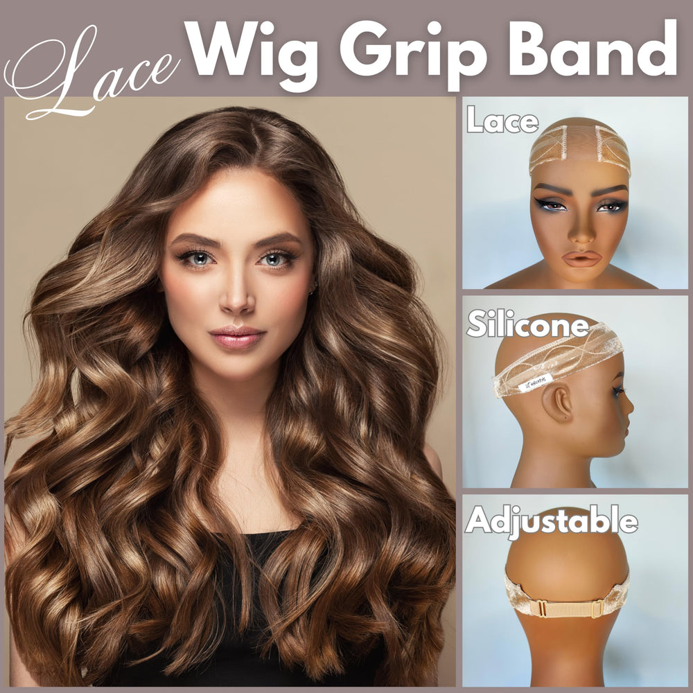 LIT UNICORNS All-day Wear Wig Band in use keeps wig in place during activities.