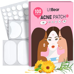 LitBear 8mm acne patch closeup showing absorption and protection.
