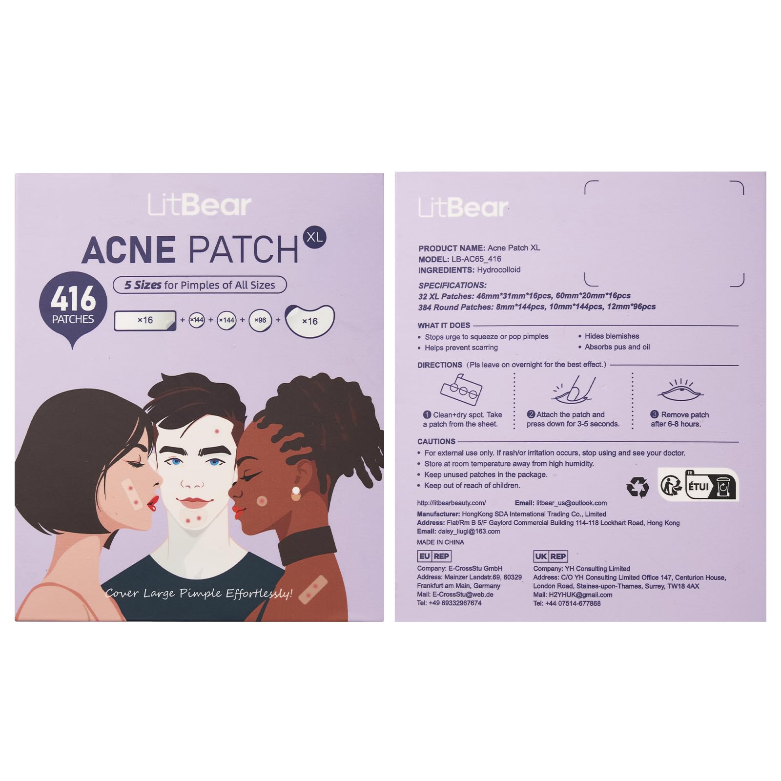 LitBear easy-peel perforated film enables clean removal without irritation