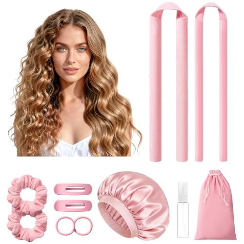 LitBear heatless curls overnight set in bag, travel-friendly and hair-friendly.
