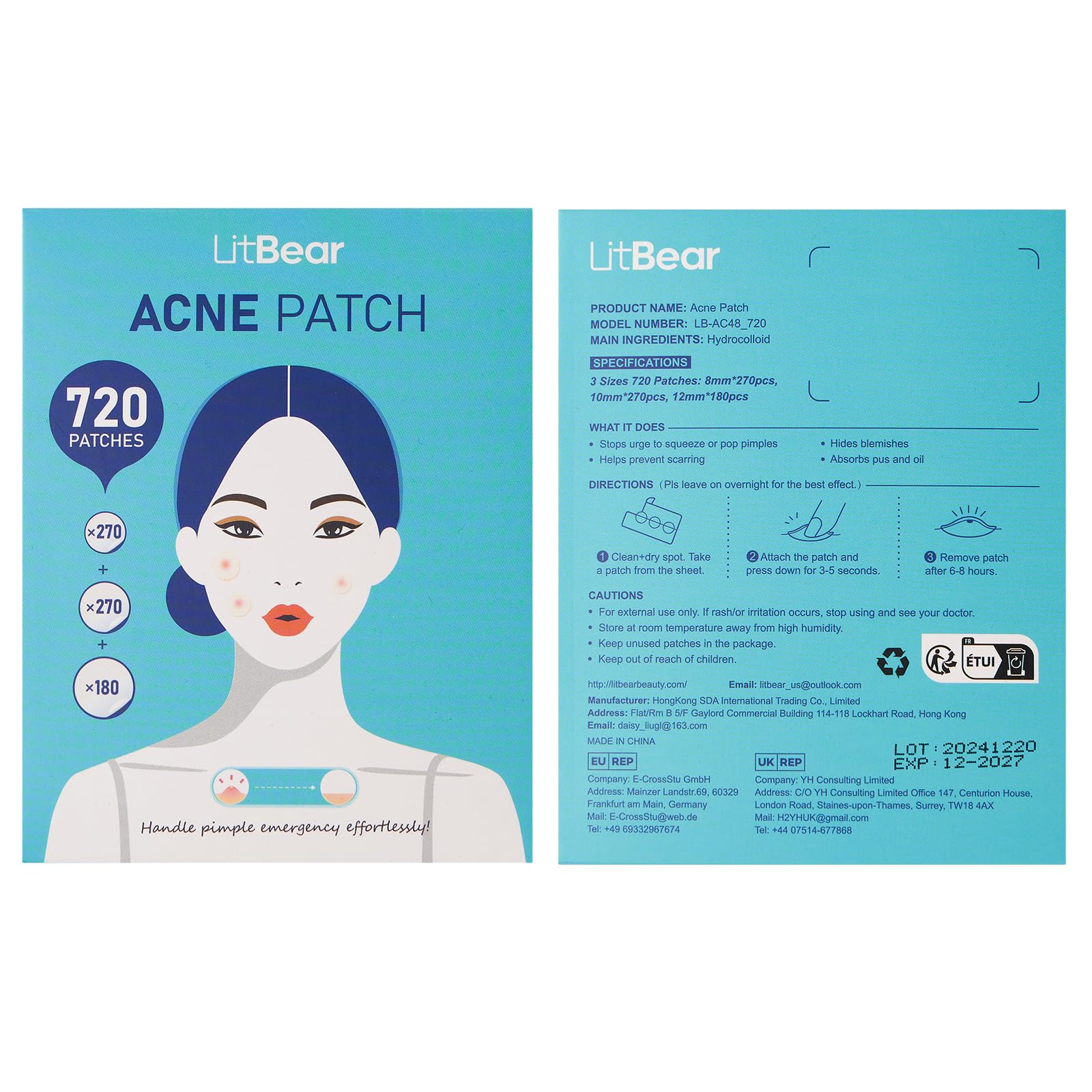LitBear patches suit all skin types, including sensitive skin.