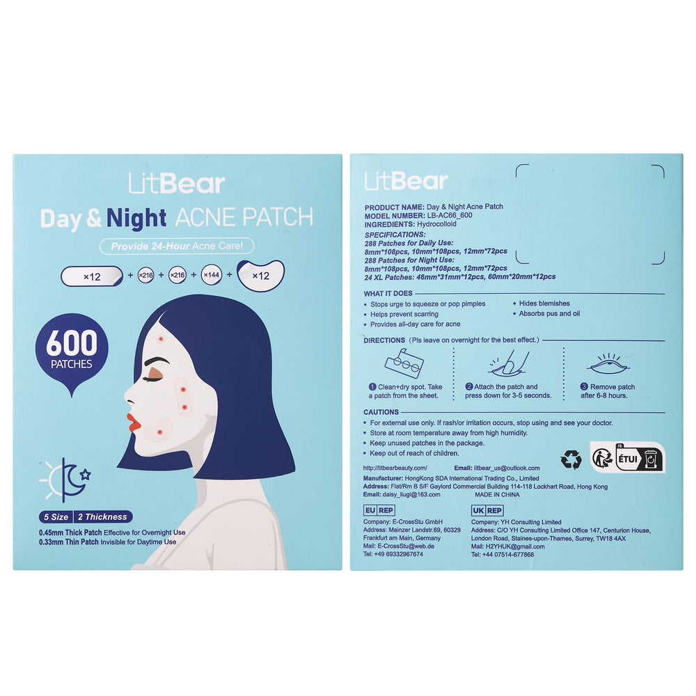 LitBear packaging shot highlights a 600 count pack for daily use.