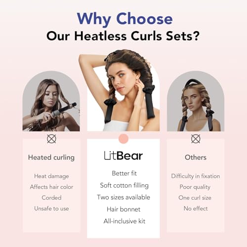 LitBear scrunchies set holds the overnight style without slip or damage