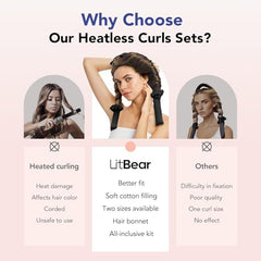 LitBear scrunchies set holds the overnight style without slip or damage