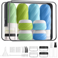 LitBear silicone travel bottles in 3oz and 2oz for organized, leak-free toiletries