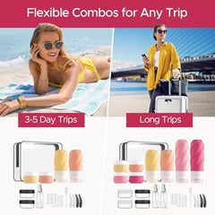 LitBear silicone travel bottles 3oz and 2oz leak-proof design in kit