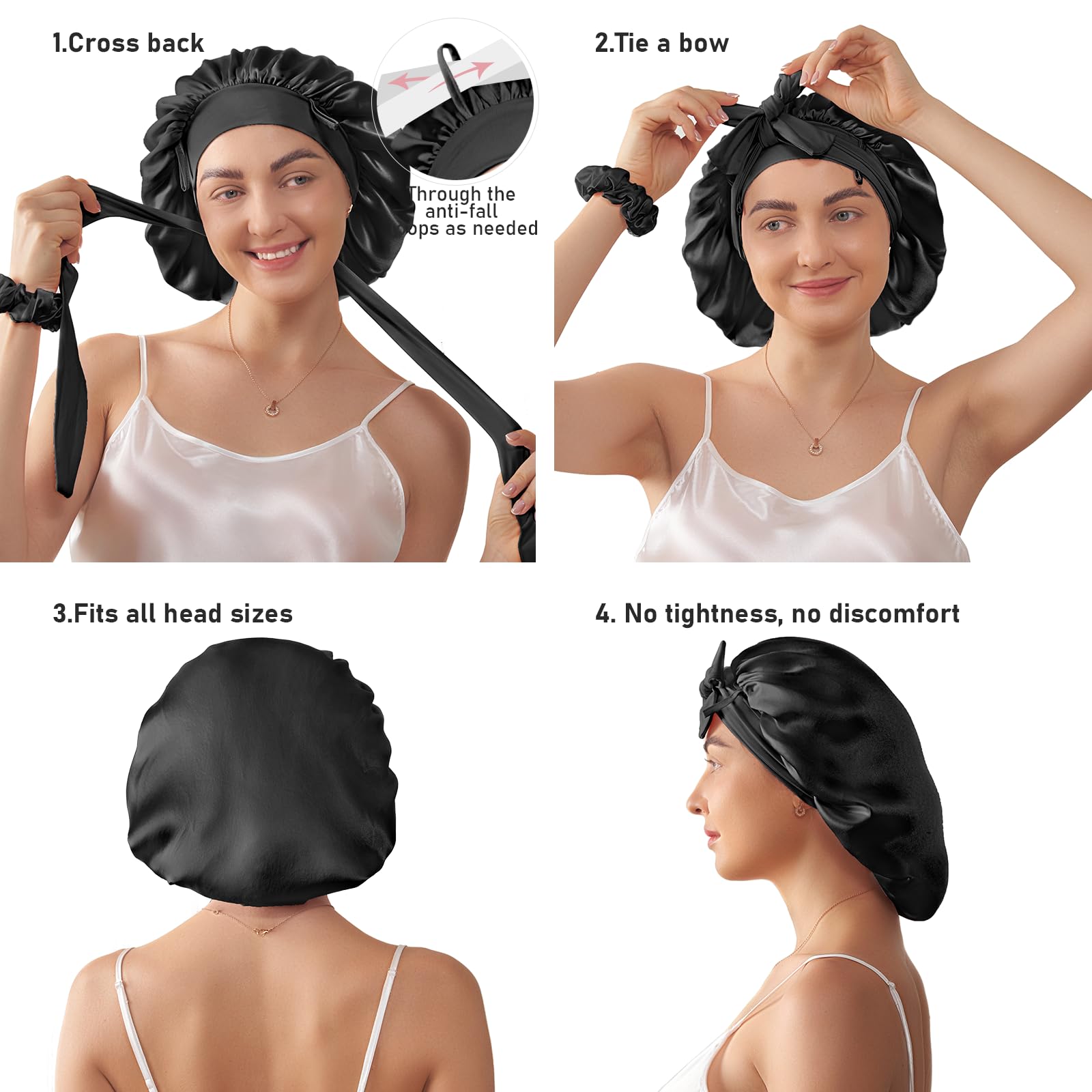 LitBear bonnet diameter demonstrates large size suitable for various hair types.