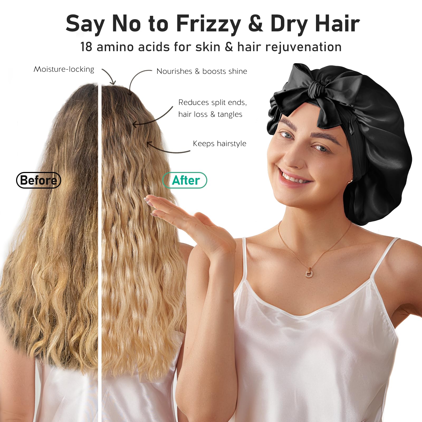 LitBear silk fabric close-up reveals 22 momme mulberry silk texture for smoother hair.