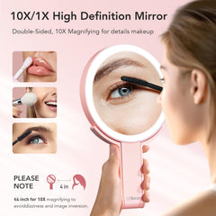 LitBear mirror 1x HD side for overall makeup and skincare tasks.
