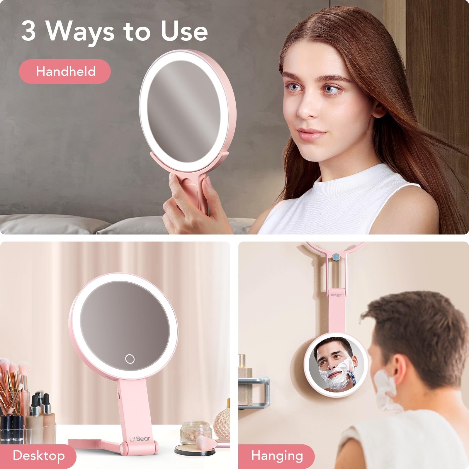 LitBear dimmable touch control with memory for quick brightness setup.