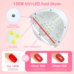 Liteland UV nail lamp detachable base supports flexible home use and easy cleaning.