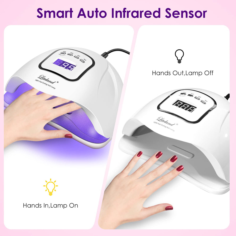 Liteland UV nail lamp portable handle for easy relocation