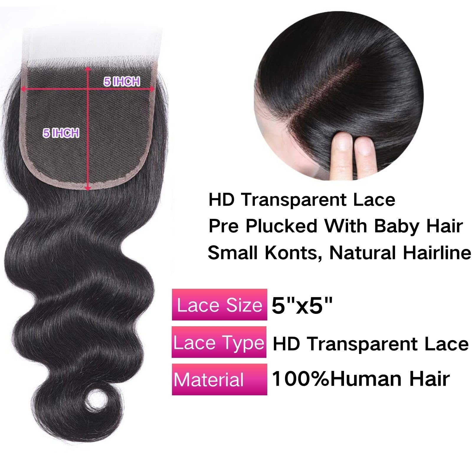 Little Fairy model wearing 5x5 HD lace closure demonstrates daily-wear styling options.