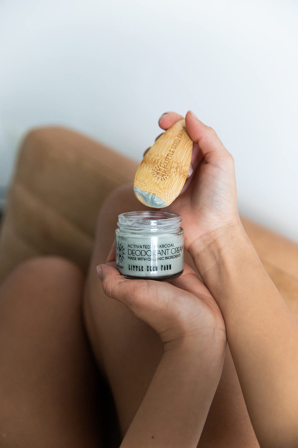 Little Seed Farm deodorant cream free wooden scoop included for measured use