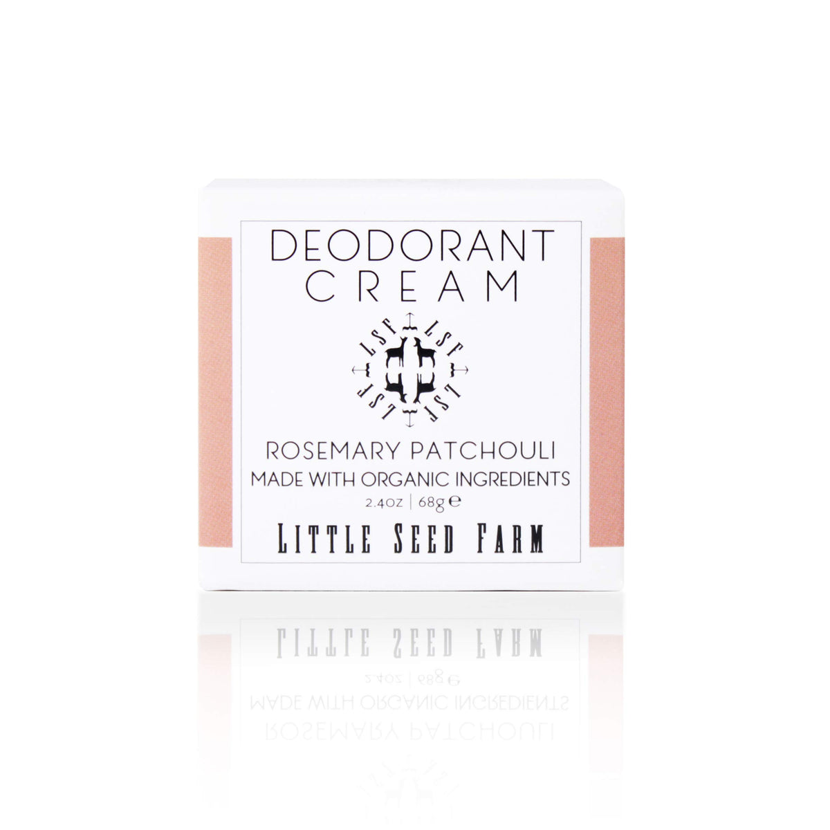 Little Seed Farm deodorant cream rosemary patchouli jar shows natural fragrance and long-lasting freshness.