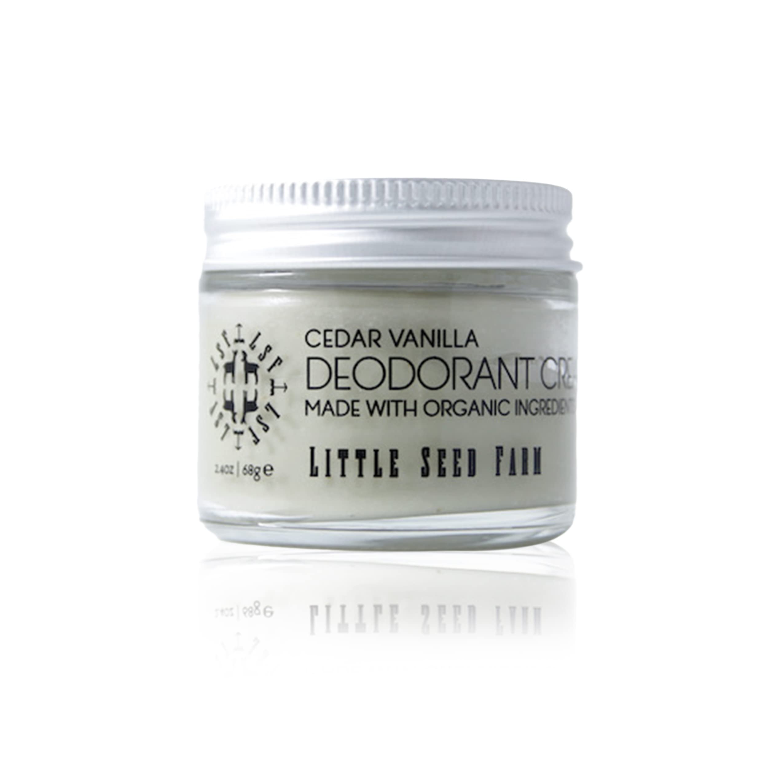 Sustainable farm-to-home packaging by Little Seed Farm for Cedar Vanilla deodorant.
