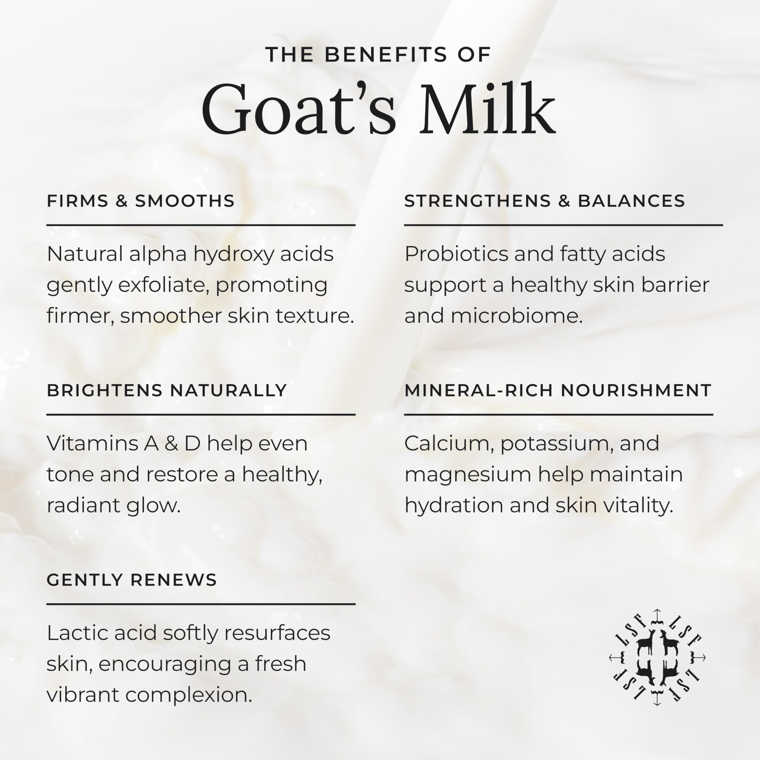 Little Seed Farm goats milk face moisturizer ingredients list featuring argan oil, shea butter, aloe.