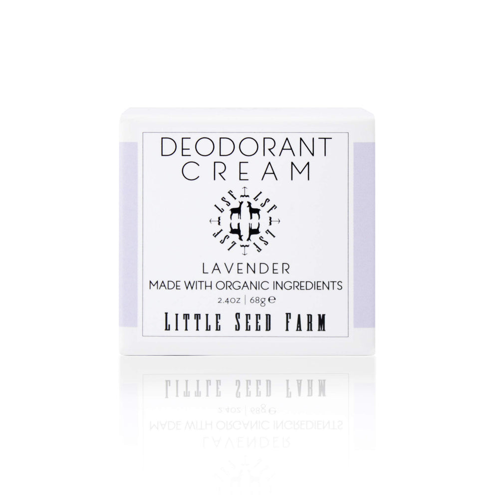 Little Seed Farm Lavender Deodorant Cream jar offers all-day subtle freshness from natural ingredients.