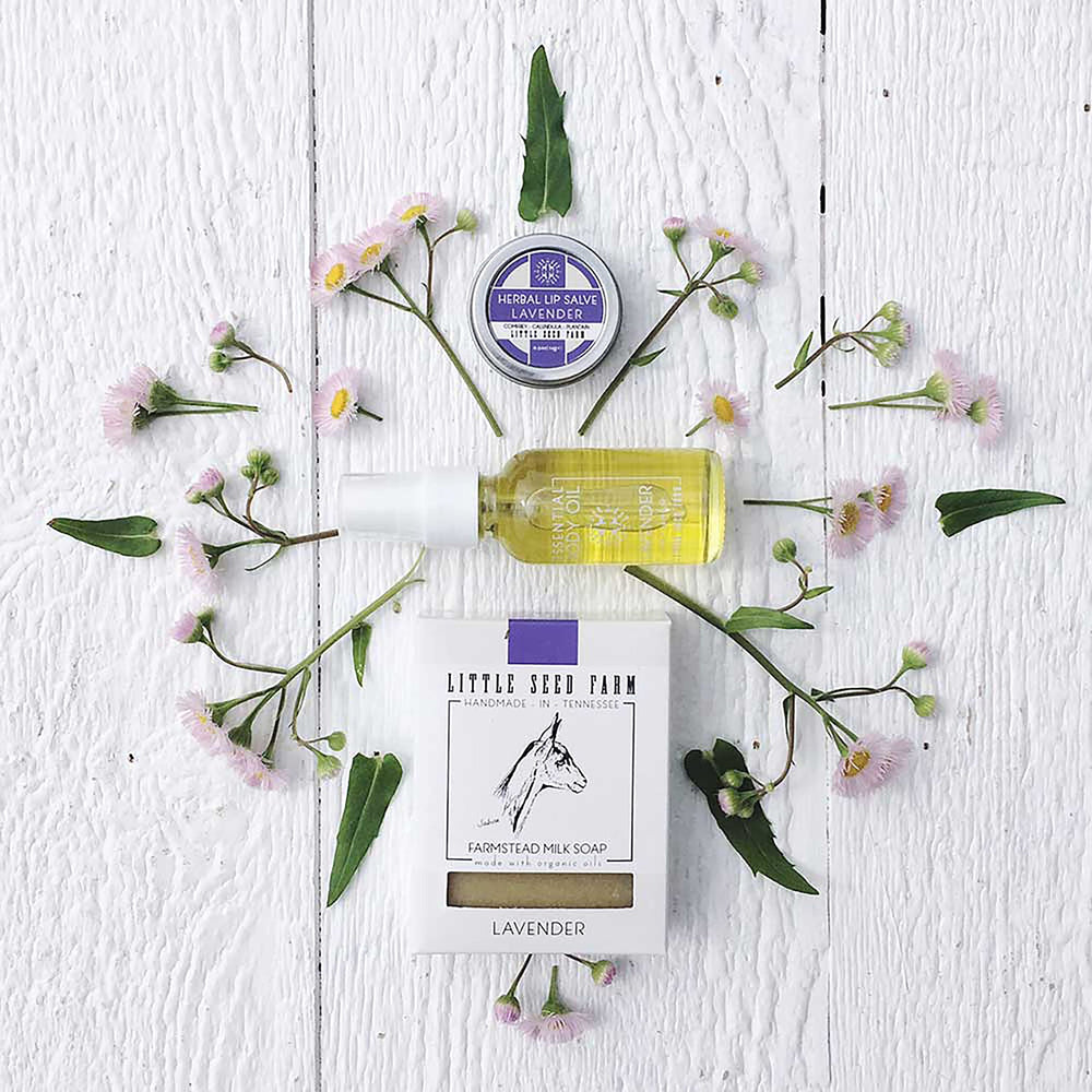 Little Seed Farm Sustainable Farm-to-Home story image highlights handcrafted, planet-friendly skincare.