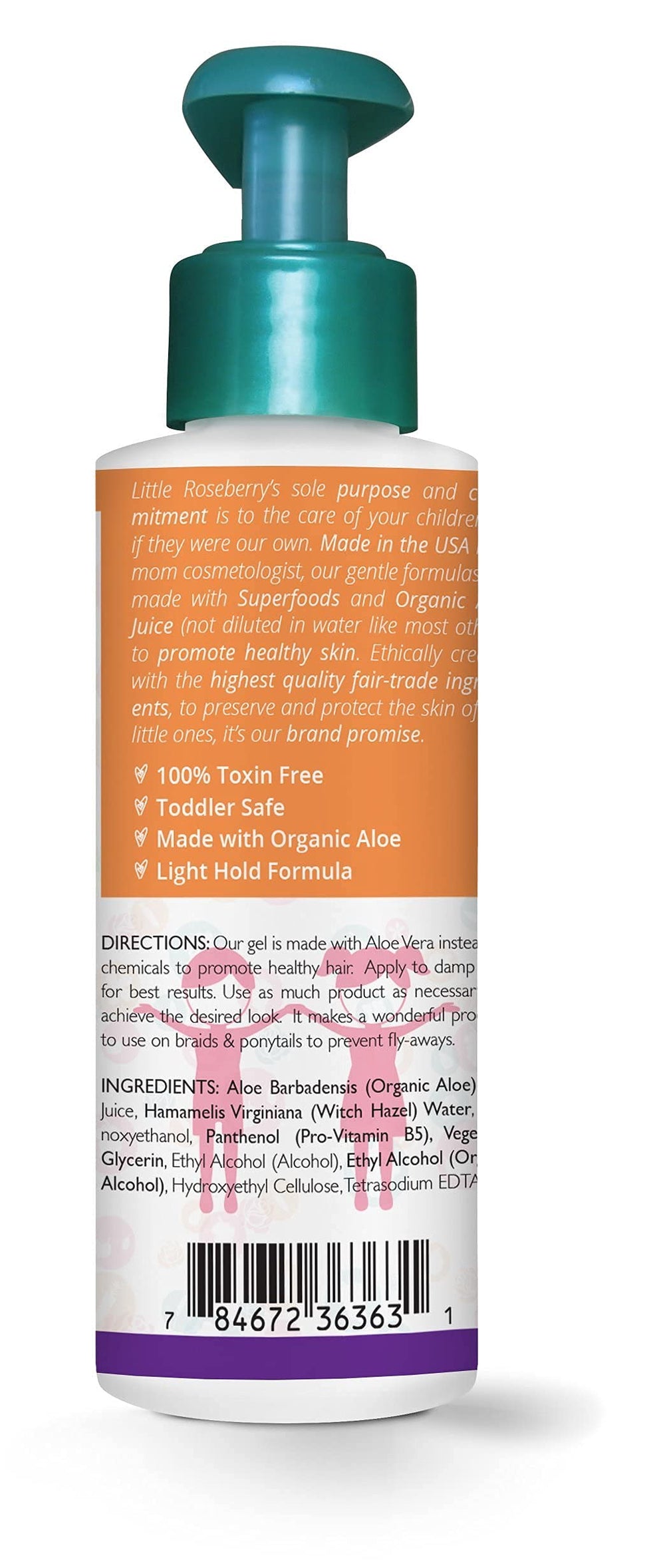 Fragrance-free Little Roseberry gel for sensitive scalps.