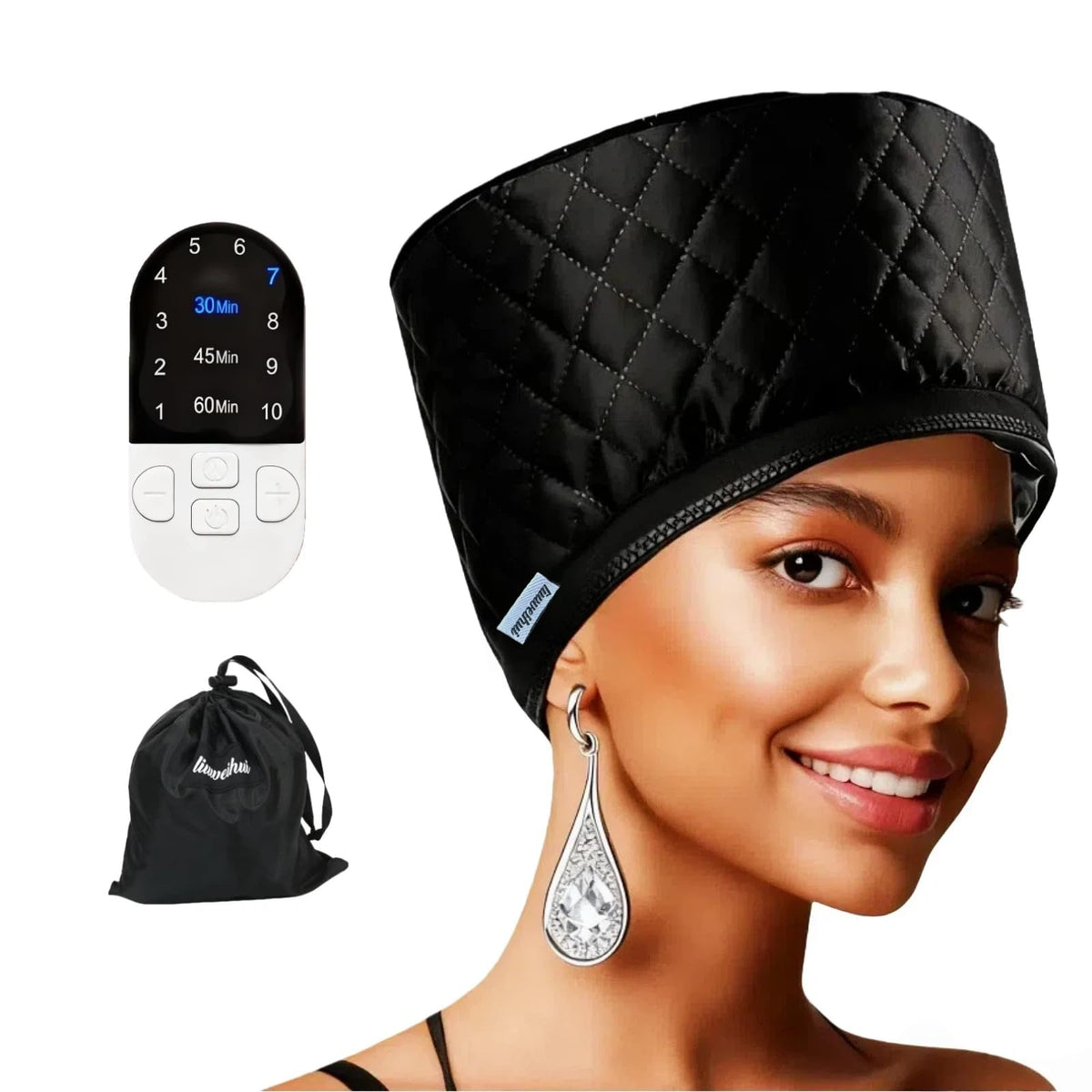 liuweihui hair steamer cap closeup for efficient deep conditioning and comfortable wear