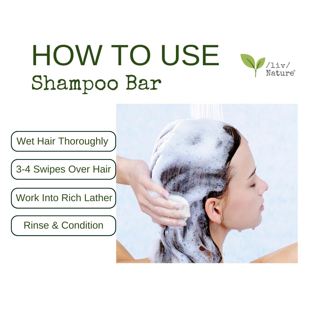 Liv Nature USA-made handmade shampoo bar emphasizing local craftsmanship.
