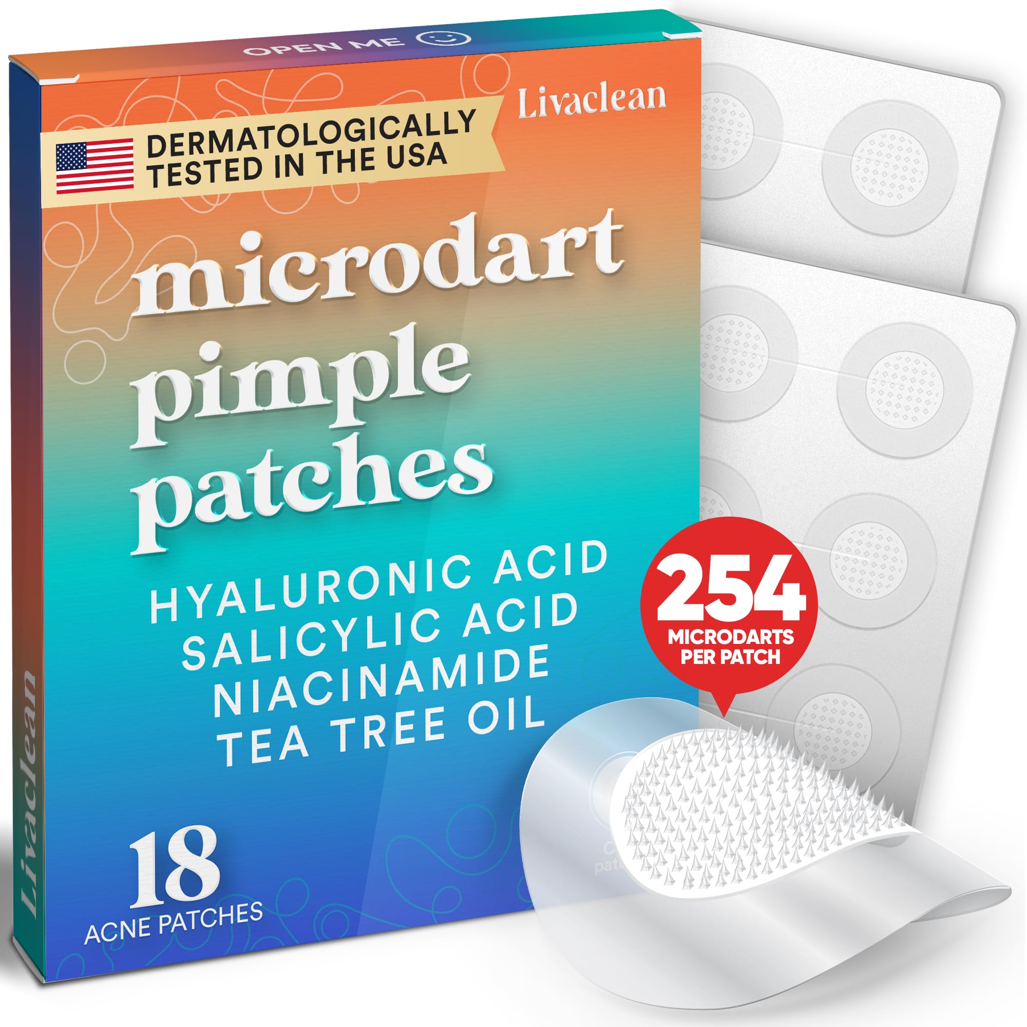LivaClean 18ct Microdart Patches Pack for targeted blemish care