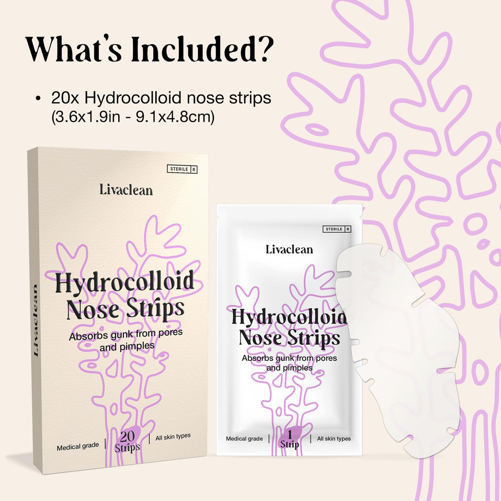 LivaClean hydrocolloid technology closeup illustrates pore-clearing action and absorption