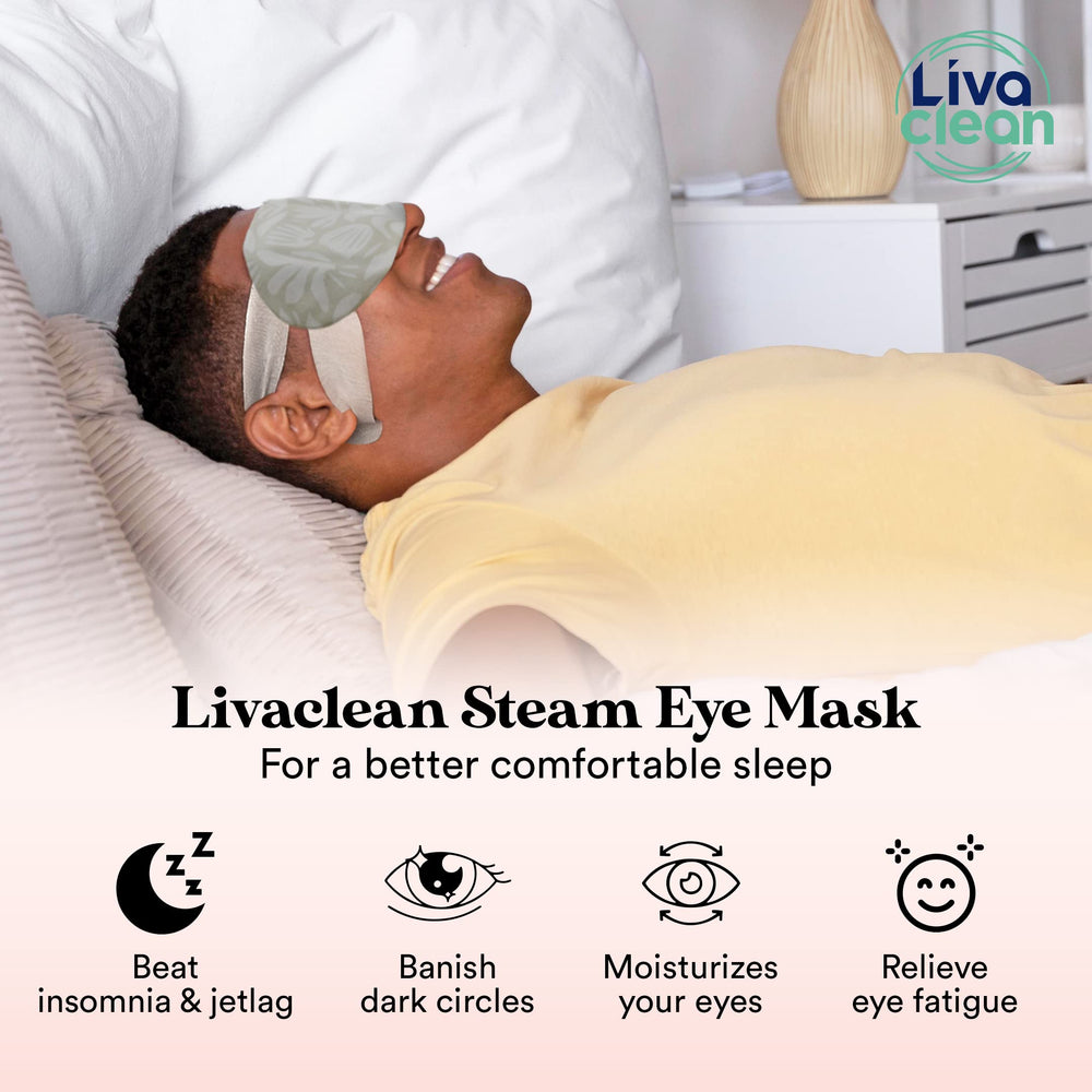 LivaClean sleep-ready eye mask for bedtime relaxation