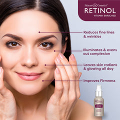 LIVAURA Peptides firmness and tone visual demonstrates brighter, even-looking skin.