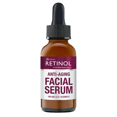 LIVAURA Retinol Anti-Wrinkle Serum bottle shows potent vitamin A for firmer-looking skin.