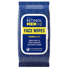 LIVAURA Retinol Men Wipes pack for on-the-go cleansing with no residue