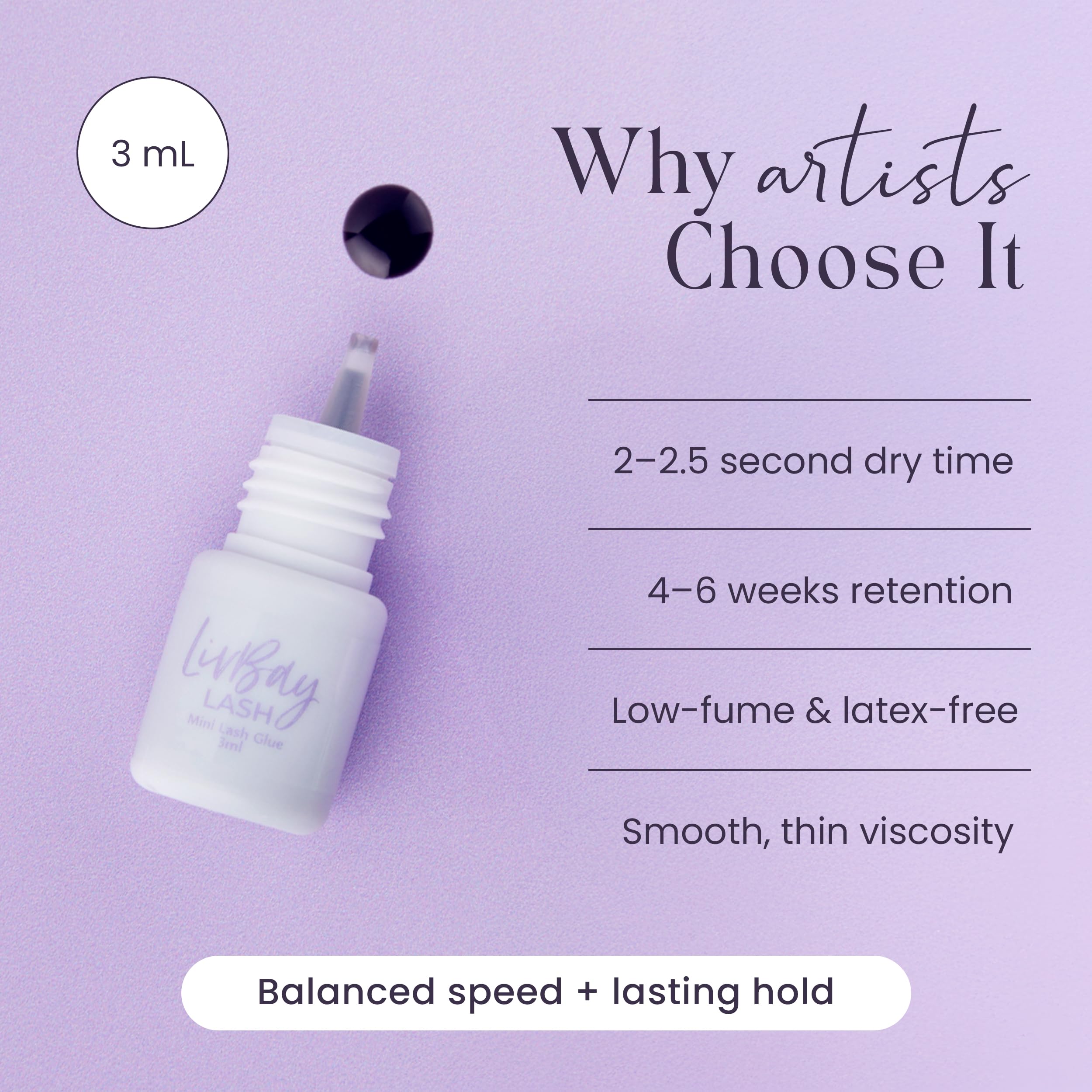 LivBay Mini Livvy application with lashes demonstrates precision placement.