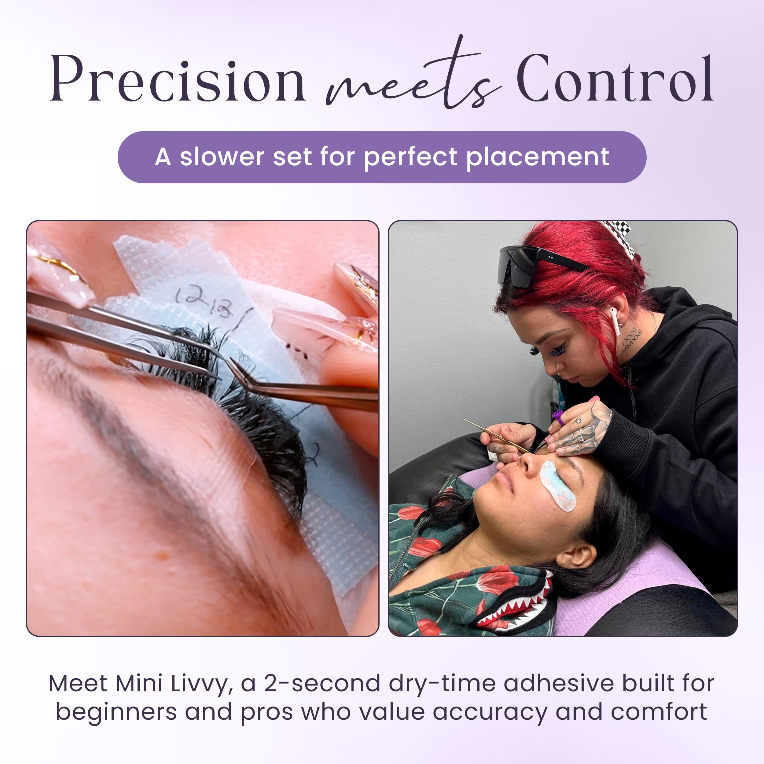 LivBay Mini Livvy Adhesive dispensing scene shows smooth glide.