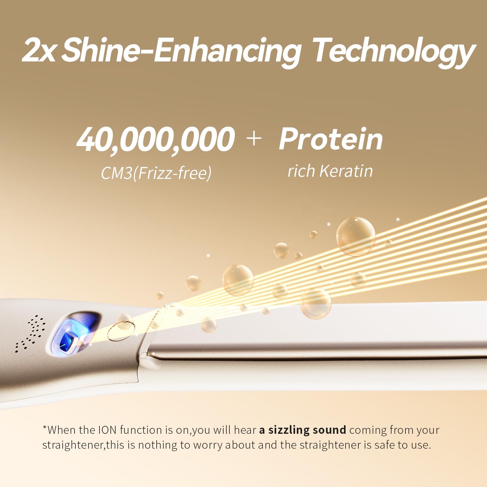 LivChic flat iron anti-pinch design minimizes finger snag during edging
