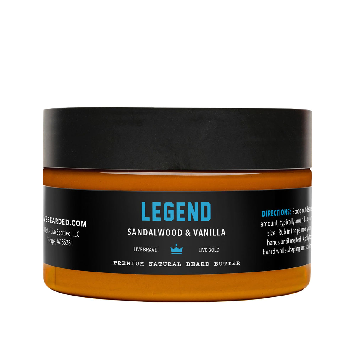 Live Bearded beard butter jar ready-to-use for daily conditioning.