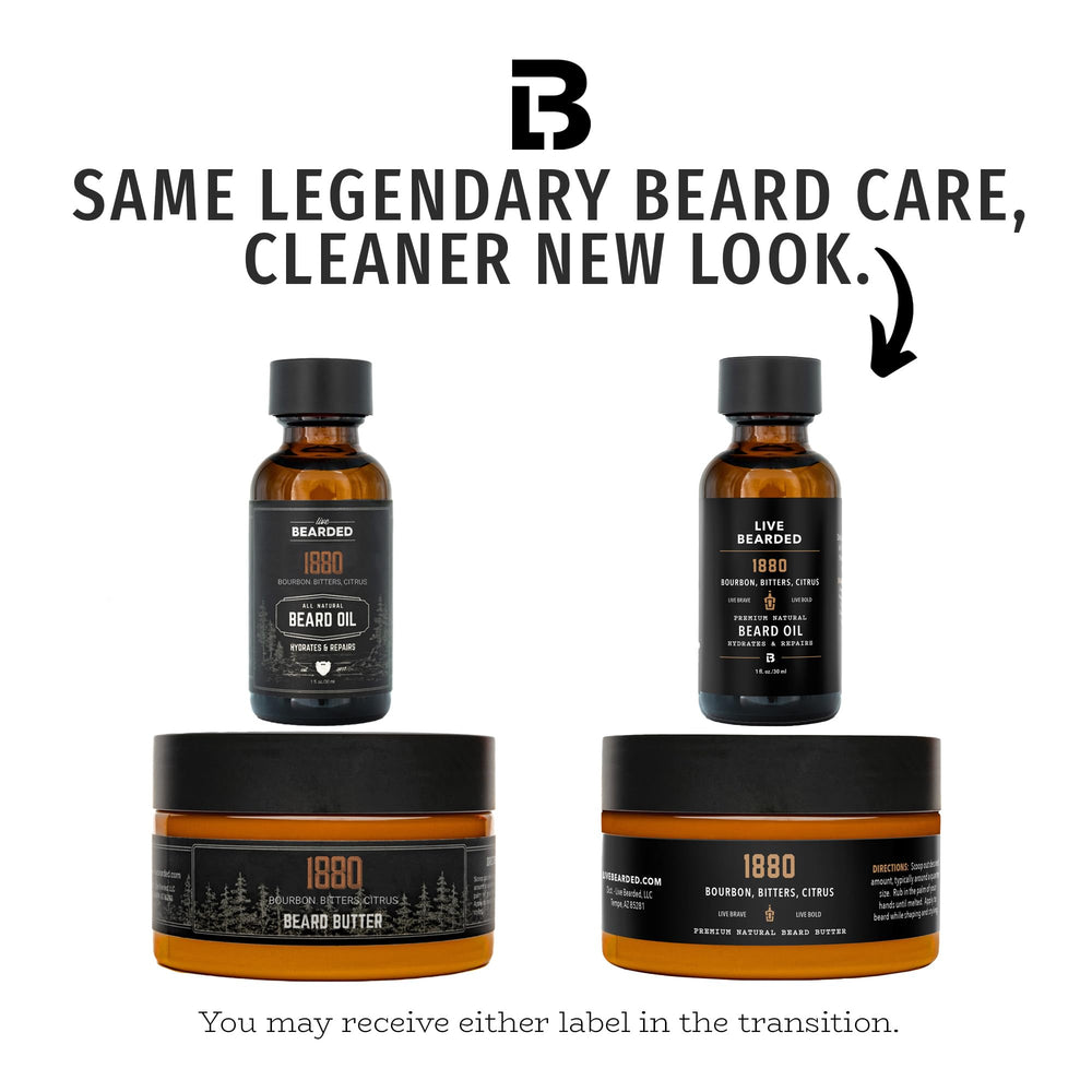 Live Bearded beard care kit assembled for daily grooming routine